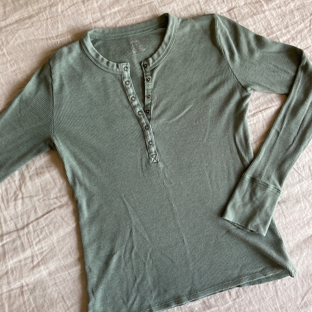 aerie Waffle Long Sleeve Henley